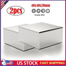 2pcs Big Block Neodymium Magnets Super Strong Large Magnet 40x40x20mm Rare Earth picture