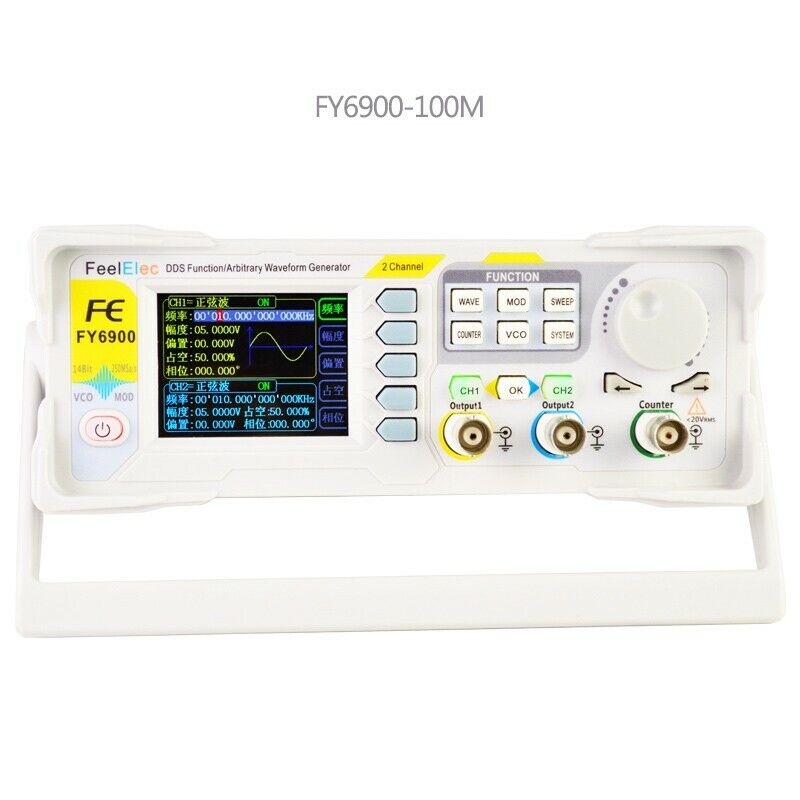 FY6900 100MHz Function Arbitrary Waveform Signal Generator DDS 2-Channel tps