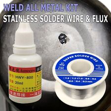 Aluminum Stainless Steel Lighter Solder Flux Paste + Wire Soldering Wire Tool picture