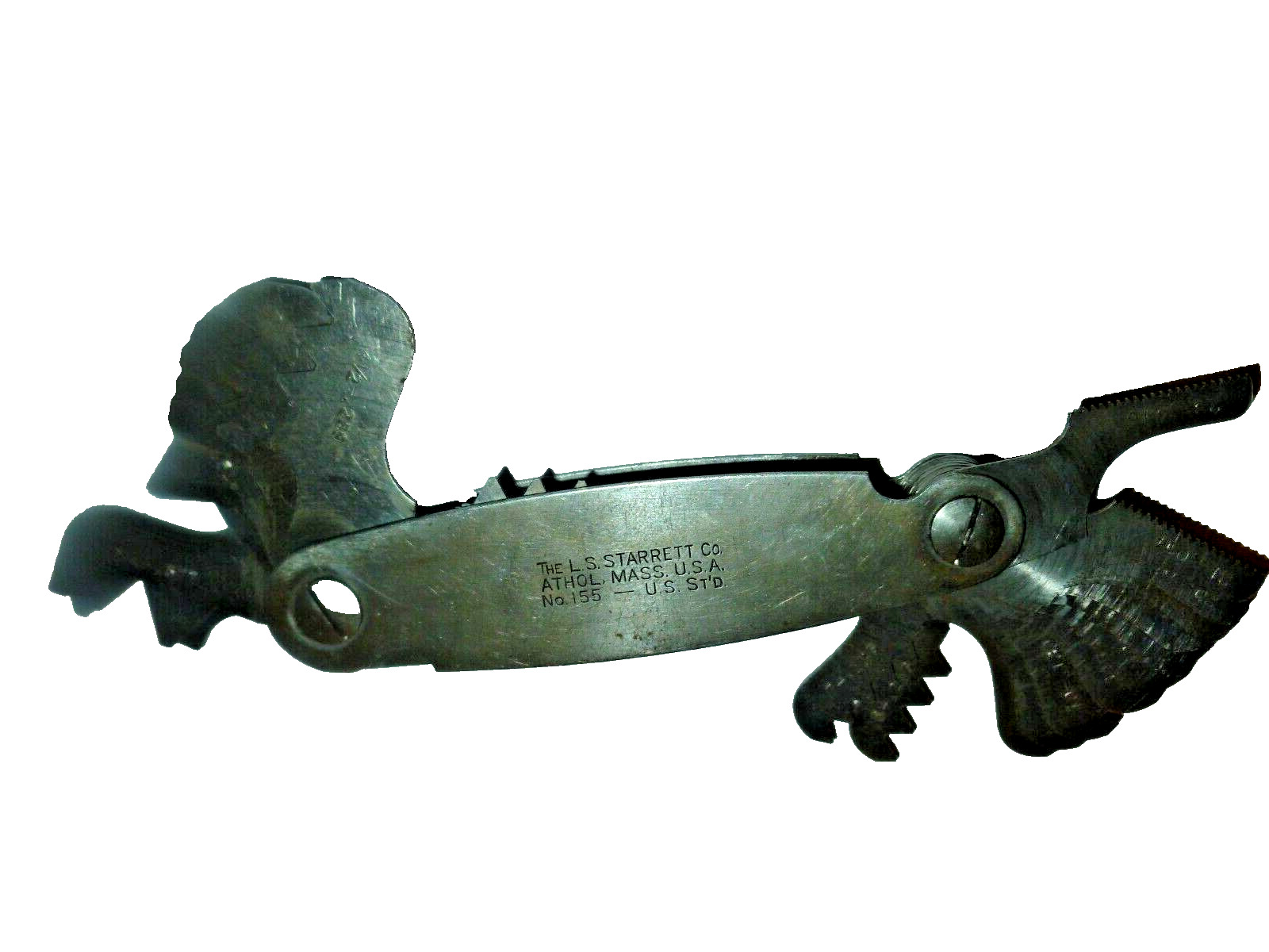 Vintage L. S. Starrett No. 155 Screw Pitch Gage w/Locking Machinist Tool USA