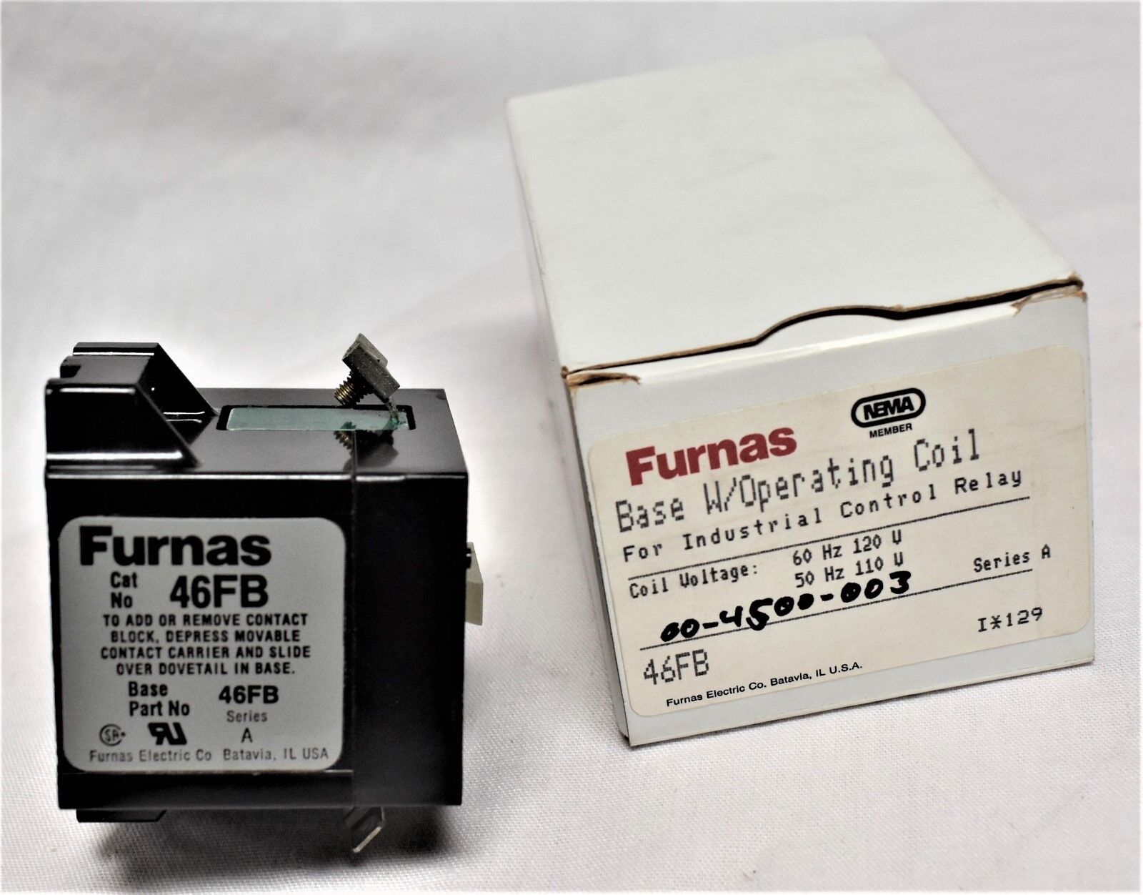NEW Furnas 46FB Base with Operating Coil 50-60 Hz 115V Industrial Control Relay