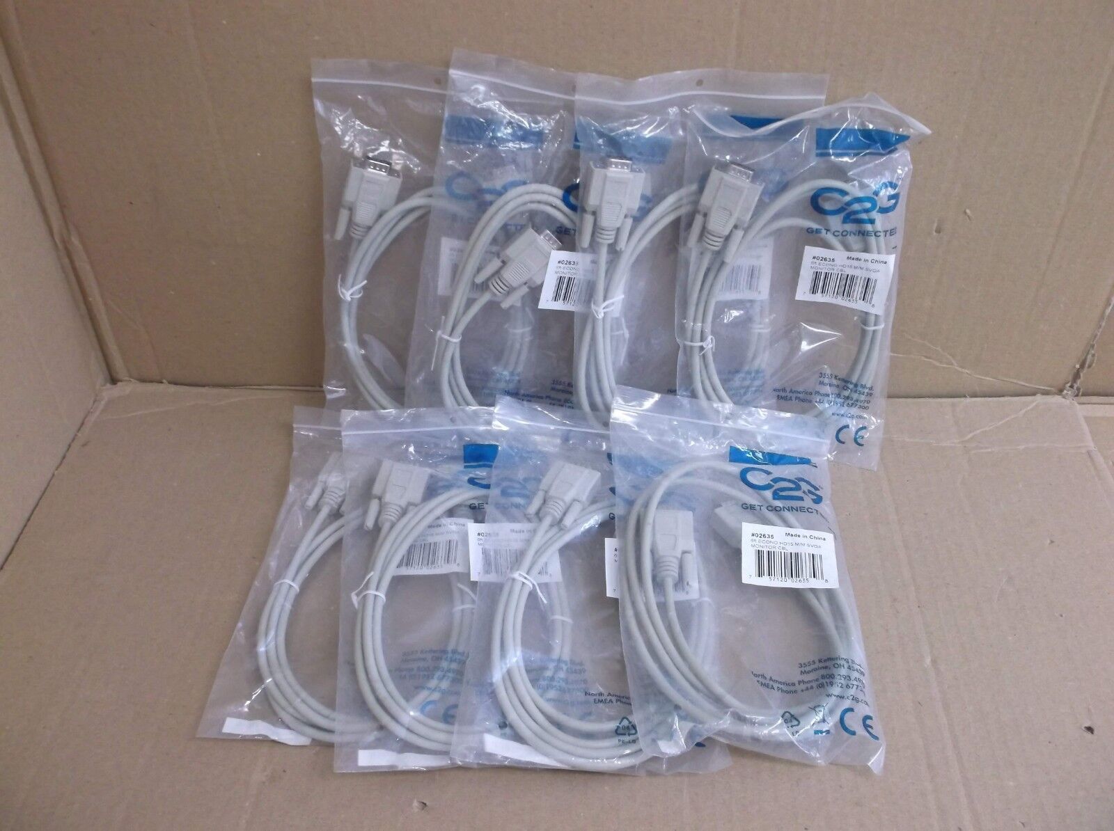 02635 C2G Cable To Go NEW In Box 6Ft Econo HD15 M/M SVGA Monitor Cable