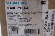 SIEMENS 40HP15AA CONTACTOR SZ3 1PH OPN 120/240V STOCK 4600 picture