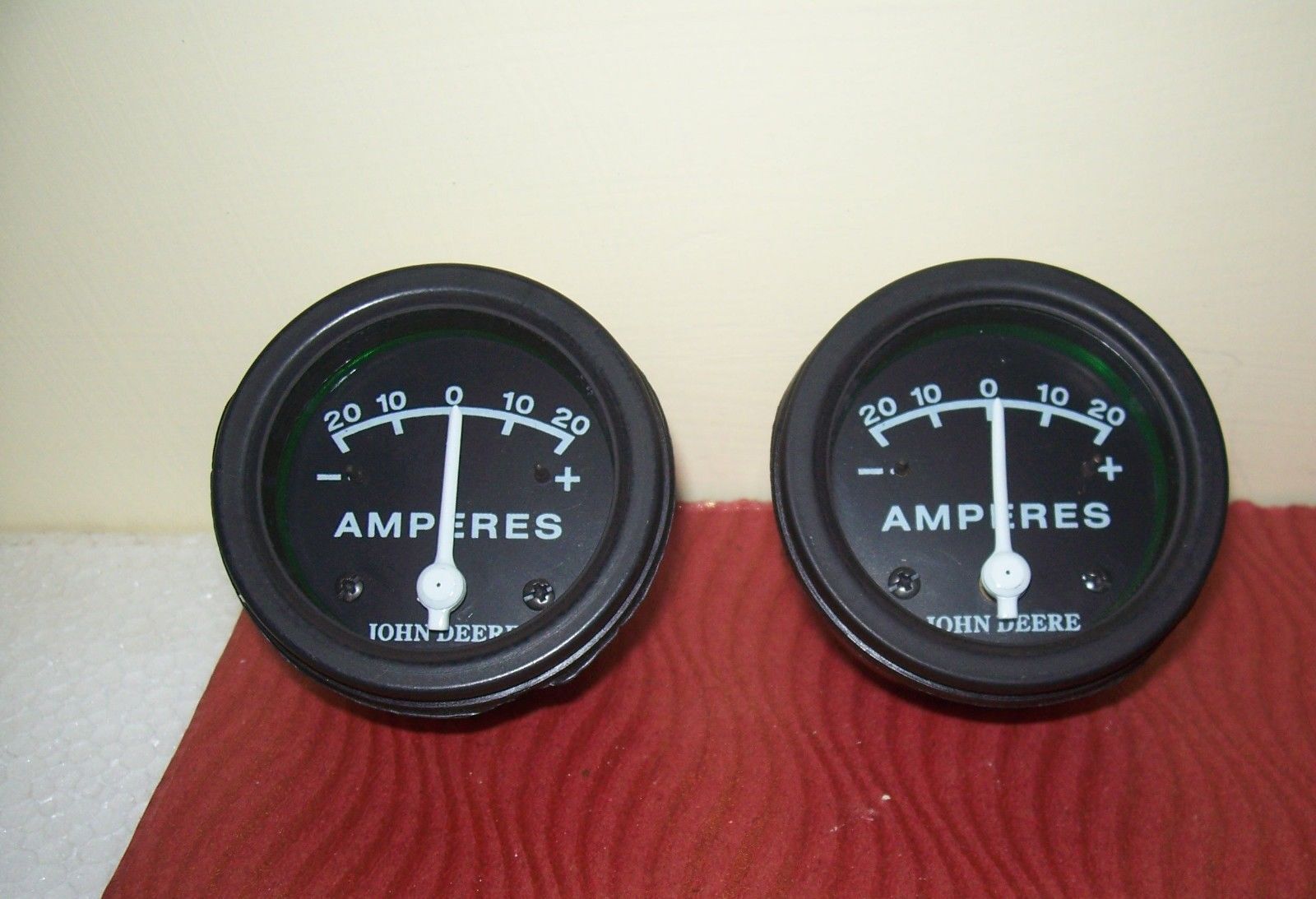 Ampere Gauge Ammeter fits JD Tractors 20 0 20 Ammeter Black Face 2 Pcs