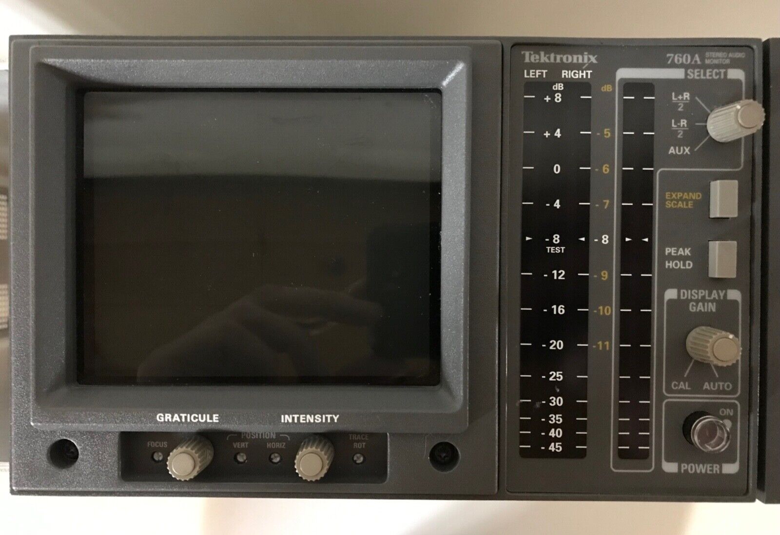 Tektronix 760 760A Oscilloscope Vectorscope Audio Stereo Monitor w Rack AS-IS 