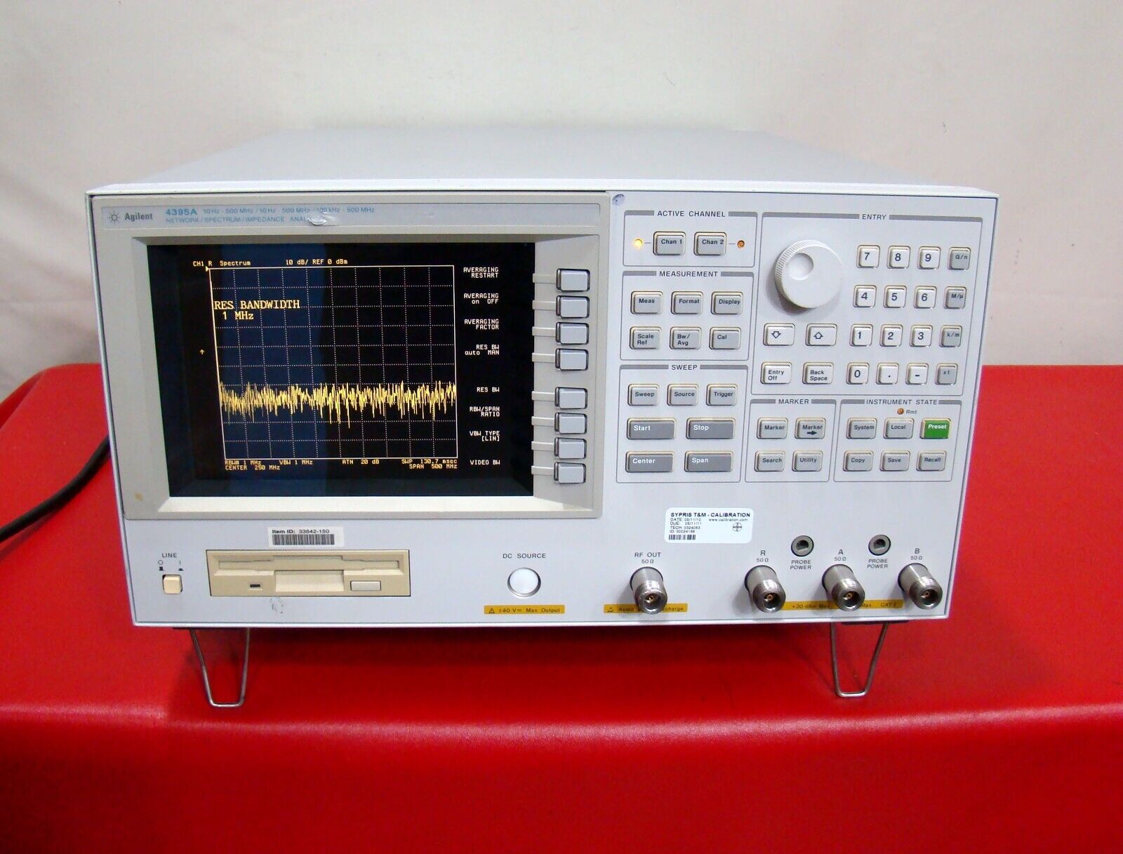 HP Agilent - Keysight 4395A 10Hz-500MHz RF Network Spectrum Impedance Analyzer