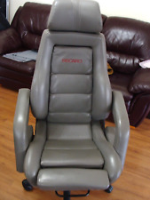 Recaro Vintage (80's) LSC Gray leather office chair/Recaro base Excellent cond picture
