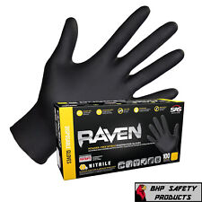 SAS Raven Black Nitrile Gloves Powder Free New 7mil Version (100 Gloves Per Box) picture