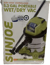 Sun Joe 24V-WDV6000 Battery Opperated Stainless Steel Wet Dry Vacuum + Bat/Charg picture