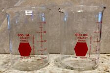 Two Kimble Kimax 600mL Griffin Beakers 14000R-600 picture