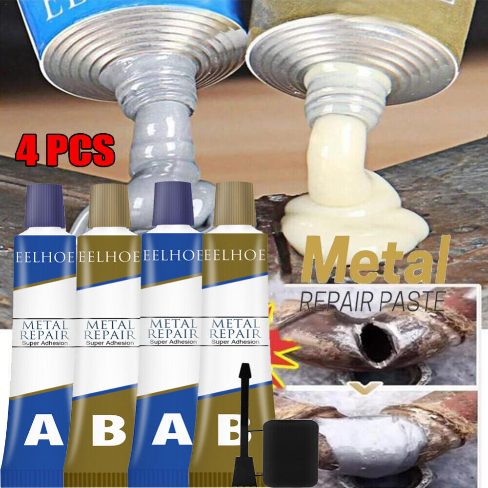 4PCS Industrial Heat Resistance Cold Weld Metal Repair Paste A&B Adhesive Gel US