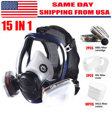 Facepiece Reusable Respirator 15 in 1 Full Face Gas Mask For Painting Spraying picture