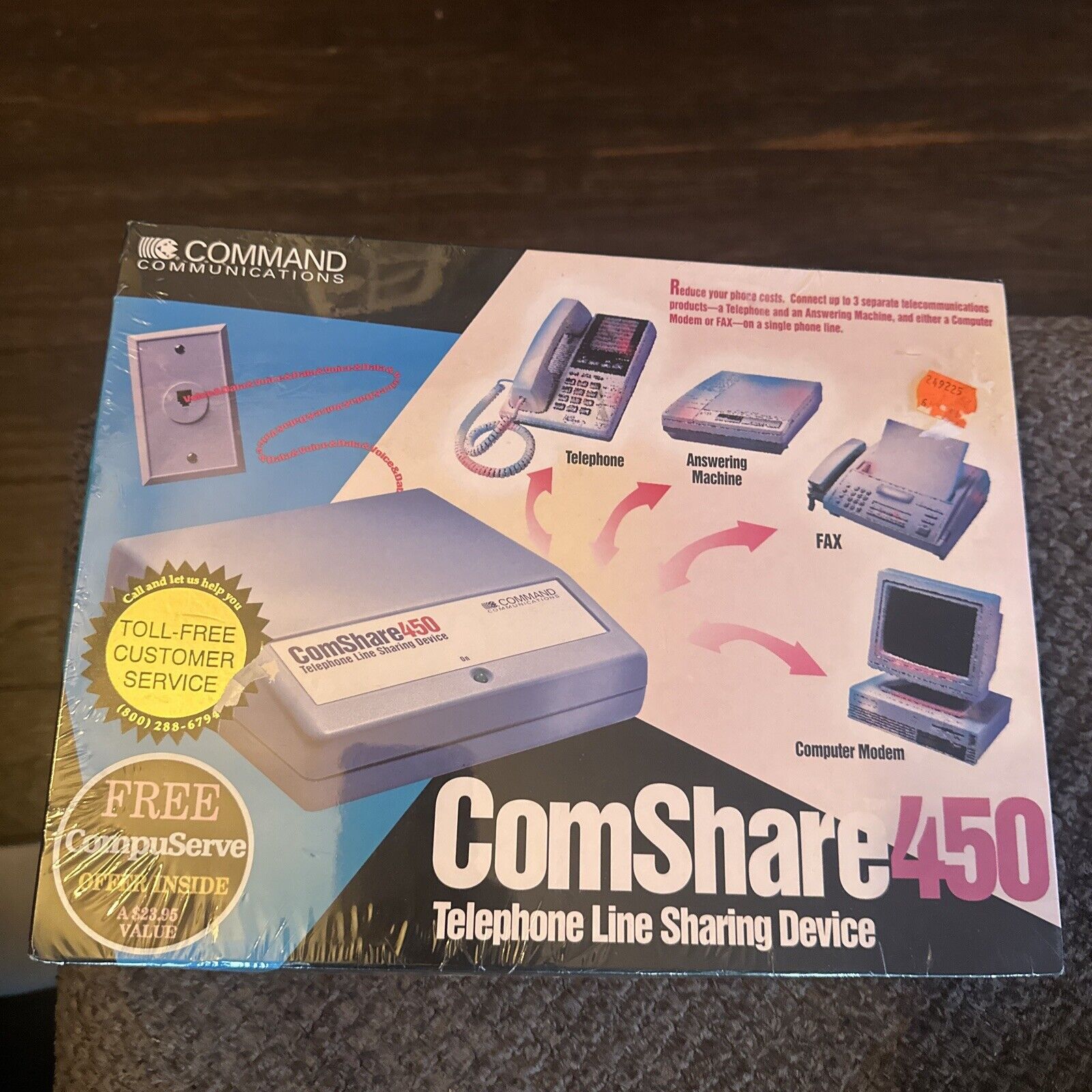 Vintage Comshare 450 Telephone Line Sharing Device Command Communications Sealed
