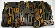 Vintage Letterpress Wood Type Collage A-Z letters, 0-9 numbers and ,$,&, ?. picture