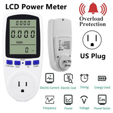 US Plug-in Electricity Power Usage Consumption Meter Energy Monitor LCD Digital picture
