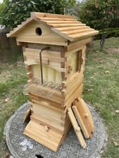 Wooden Bee Hive Mini Box Beekeeping Beehive House10X Auto Flo-wing Honey Frames picture