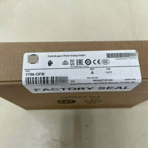 New Factory Sealed AB 1756-OF8I SER A ControlLogix 8 Point Analog Output Module