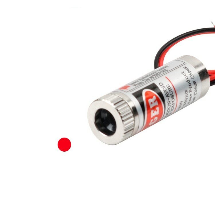 650nm 5mW Red Laser Module Dot with Focusable Glass Lens Focus Adjustable 5V
