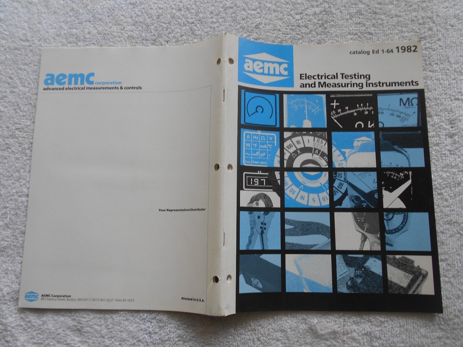 1982 AEMC ELECTRICAL TESTING AND MEASURING INSTRUMENTS CATALOG-64 PAGES
