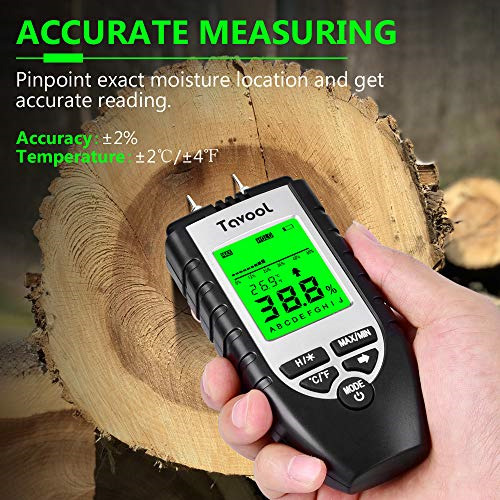 Wood Moisture Meter - Digital Moisture Detector Moisture Tester, Pin-Type Water