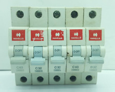 LOT OF 5 HAVELLS 63AMPS MINIATURE CIRCUIT BREAKER 1 POLE picture
