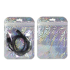 Holographic Silver Waterproof Zipper Bags for Samsung Galaxy Smartphone Chargers picture