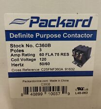 Packard- C360B- Definite Purpose Contactor, 3 Poles, 60a/120v, 50/60 Hz, NIB picture