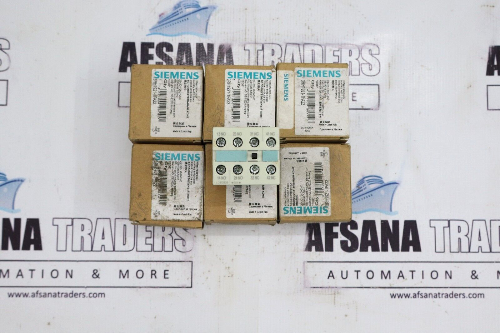 Lot of 3X Siemens 3RH1921-1FA22 Auxiliary Contact Block 10A/240V