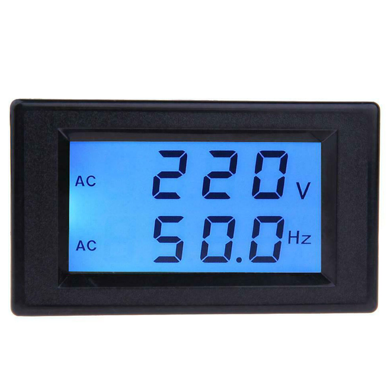 LCD Digital Dual Display AC80-300V Voltmeter 45.0-65.0Hz Frequency Meter Kits