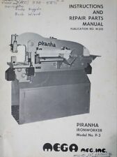 Piranha P-3, Ironworker Operations Service & Parts, 1st edition picture