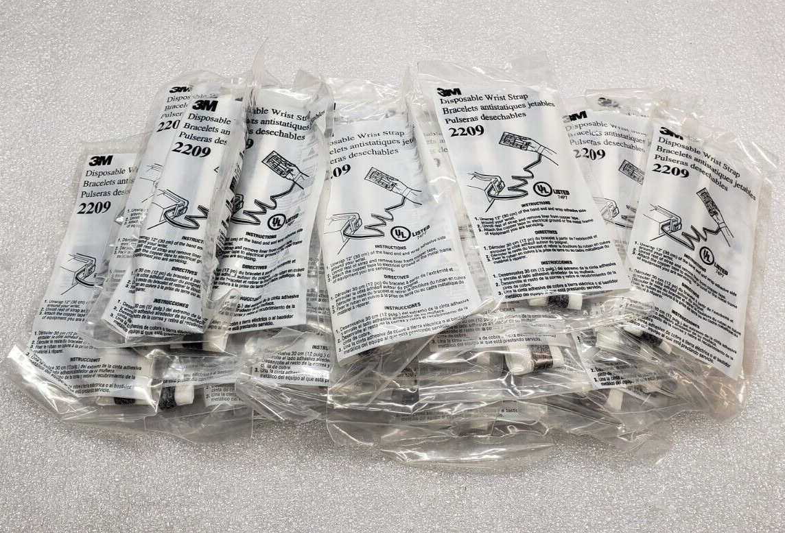 (Lot of 25) New Sealed 3M Disposable Anti Static Grounding Wrist Strap 2209 #99