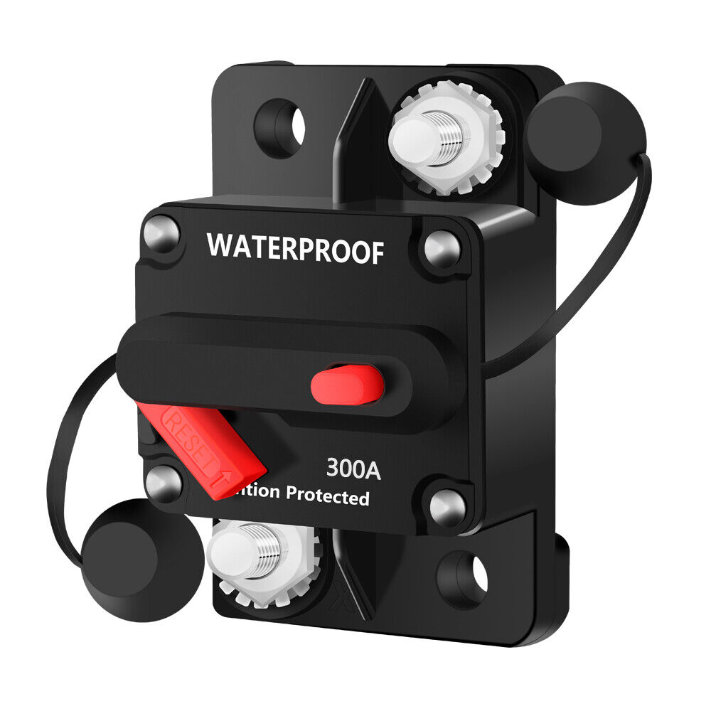 Waterproof Car Circuit Breaker Fuse Reset 30-300 Amp 12V-48V DC Car Boat Auto