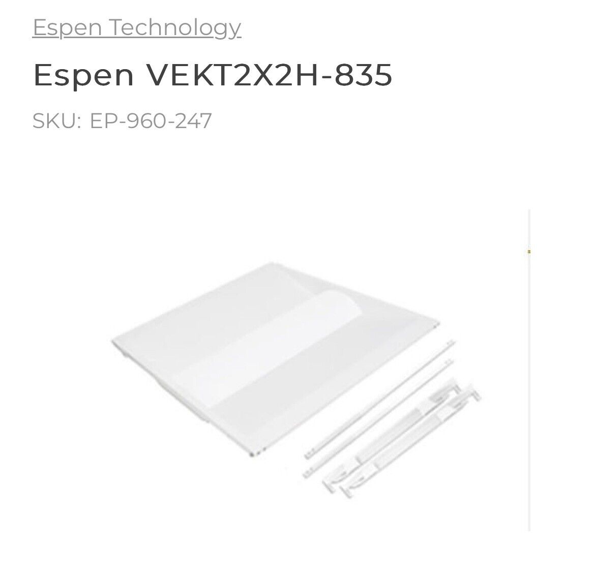 Espen VEKT2X2H-835 2x2 LED Retro Fit Kit