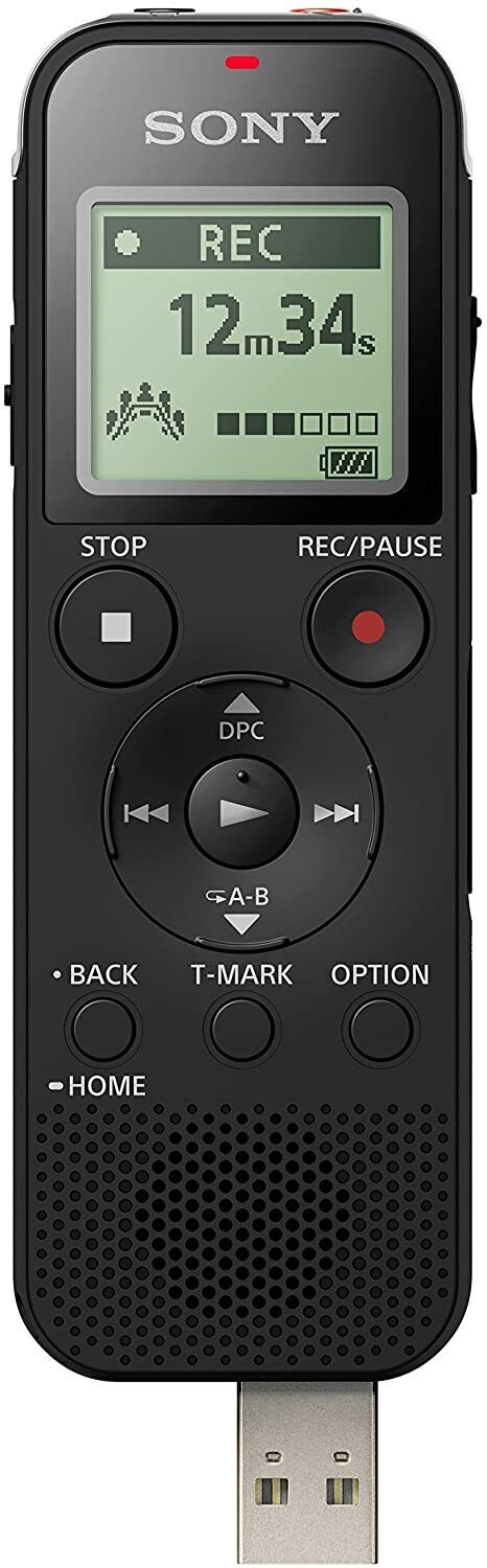 Sony Stereo Digital Voice Recorder with Built-In USB - Black