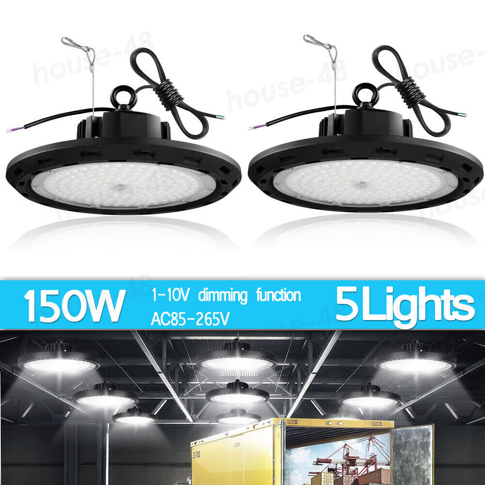 5X 150W UFO LED High Bay Light Industrial Shop Shed Warehouse Factory Lighting