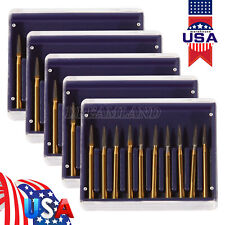 50 Pcs Dental Tungsten Carbide Trimming & Finishing Burs Drill Flame FG 7901 picture