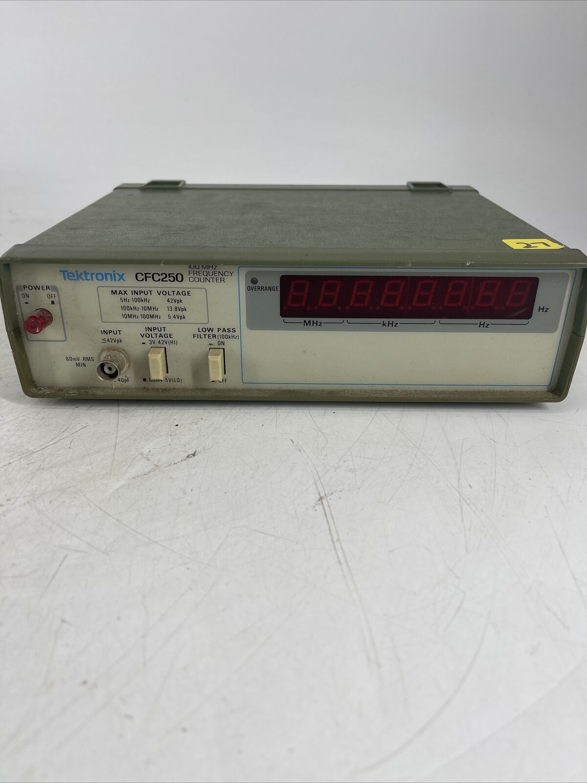 Tektronix CFC250 100 MHz Frequency Counter PARTS OR REPAIR 