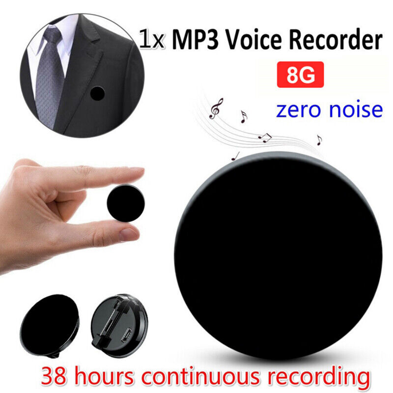 38 Hrs Mini Spy Voice Activated Recorder Digital Audio Magnetic 32GB MP3 Player