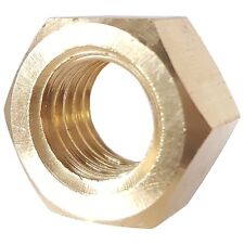 Solid Brass Hex Nuts Full Size Bright Finished All Sizes And Quantities picture