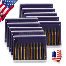 10pack/100pc Dental Tungsten Carbide Trimming & Finishing Burs Flame FG 7901 picture
