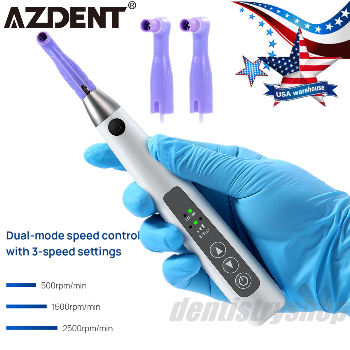 AZDENT Dental Cordless Hygiene Prophy Polishing Handpiece 360° Swivel