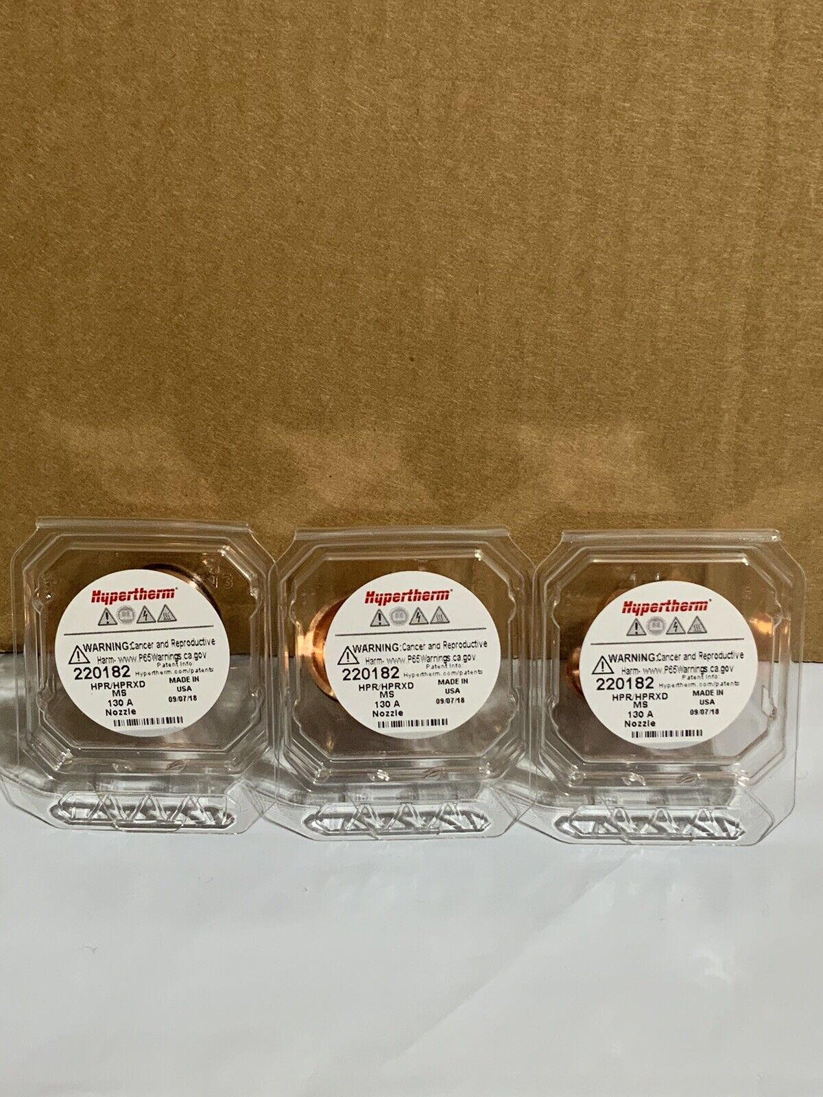 BRAND NEW LOT OF 3 HYPERTHERM 220182 130A NOZZLE.            **FREE SHIPPING**