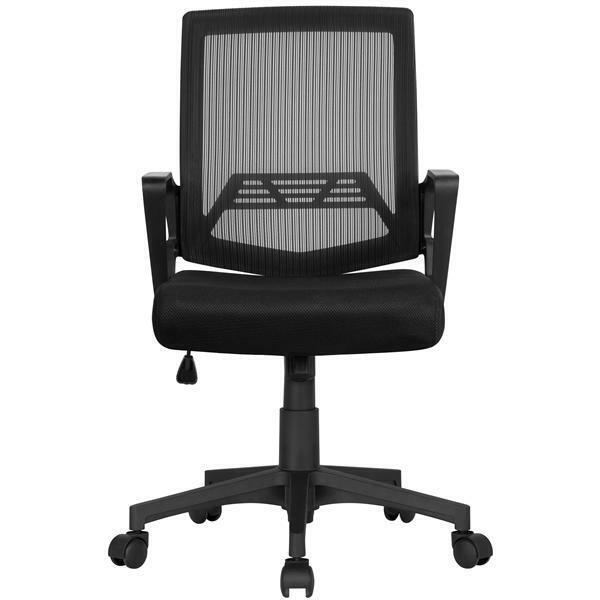 Ergonomic Home Office Desk Chair - Swivel Adjustable Task Chair with Arm Rests