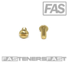 (100) 8-32x3/8 Brass Slotted Round Head Machine Screws #8-32 - Solid Brass picture
