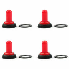 4x Car Toggle Switch Boot 12mm Rubber Waterproof Cover Cap IP67 T700-1 Red picture