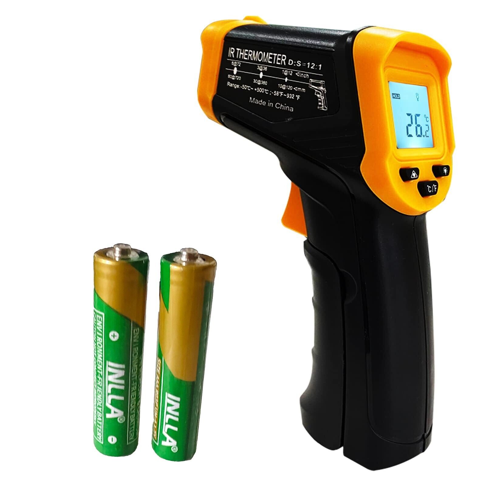 Digital Infrared Thermometer Cooking, Ir Thermometer with Backlight -58℉-932℉