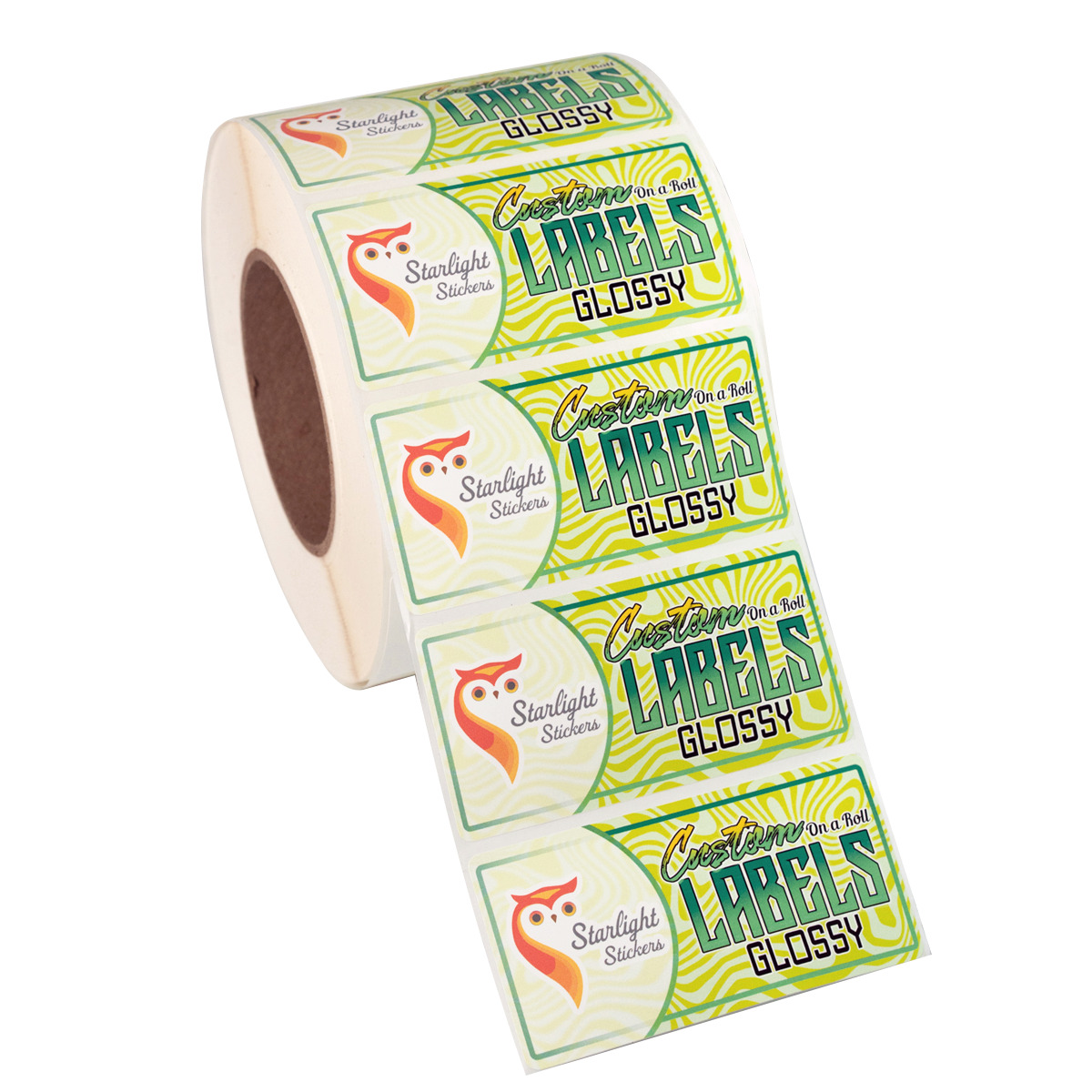 Custom Rectangle Labels and Stickers, On a Roll Custom Printed Label with Logo
