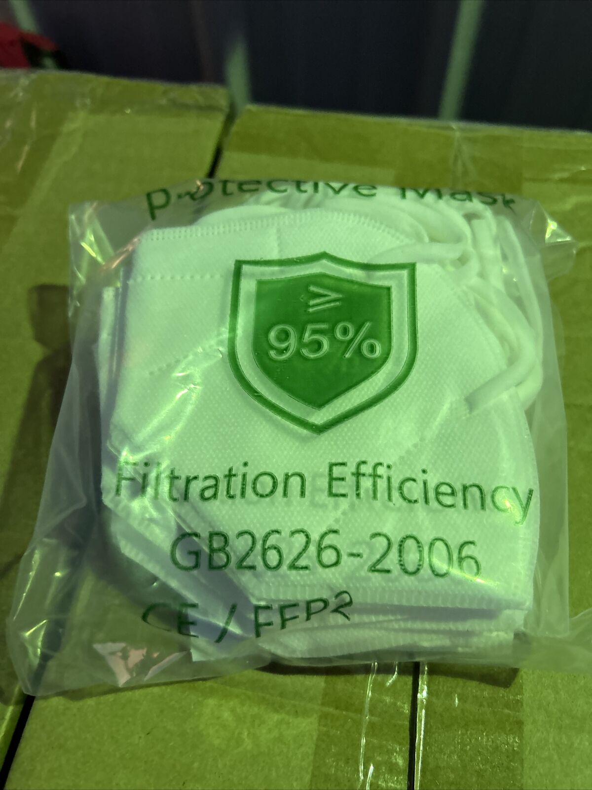 100 PCS KN95 Protective  5 Layers Face Mask Disposable Respirator