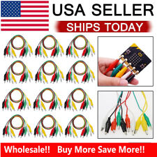 Lot Alligator Clips Electrical Jumper Wires Dual Ended Insulators Cables 19.68