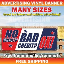 BAD CREDIT NO CREDIT OK Advertising Banner Vinyl Mesh Sign Cash Pawn Finance picture
